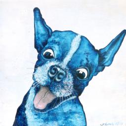 Alfred, Ölfarbe auf Karton, 15 x 15 cm, 2019