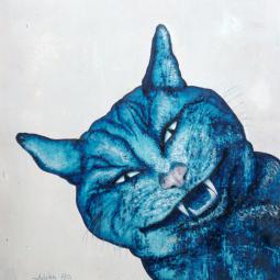 Alice, Ölfarbe auf Karton, 21 x 21 cm, 2019
