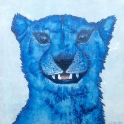 Bruce, Ölfarbe auf Karton, 21 x 21 cm, 2021