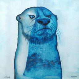 Bruno, Ölfarbe auf Karton, 21 x 21 cm, 2016