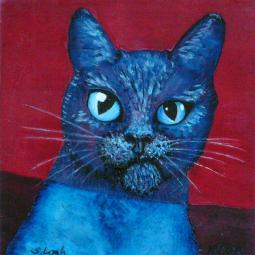 Carlos, Ölfarbe auf Karton, 10 x 10 cm, 2016