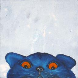 Dagmar, Ölfarbe auf Karton, 10 x 10 cm, 2016