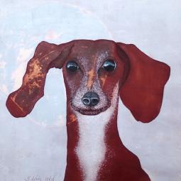 Daniel, Ölfarbe auf Karton, 21 x 21 cm, 2016