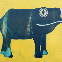 Elosch, Ölfarbe auf Karton, 45 x 35 cm, 2014