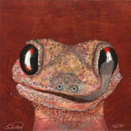 Elvira, Ölfarbe auf Karton, 12 x 12 cm, 2014