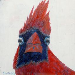 Elvis, Ölfarbe auf Karton, 10 x 10 cm, 2019