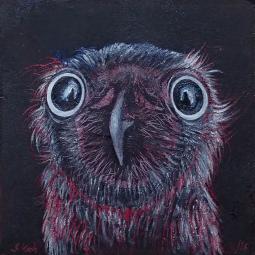 Eugen, Ölfarbe auf Karton, 10 x 10 cm, 2016
