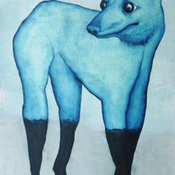 Feh, Ölfarbe auf Karton, 23 x 64 cm, 2015