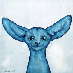 Fiona, Ölfarbe auf Karton, 21 x 21 cm, 2018