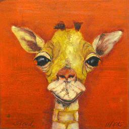 Gabi, Ölfarbe auf Karton, 10 x 10 cm, 2015