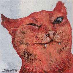 Giacomo, Ölfarbe auf Karton, 10 x 10 cm, 2022