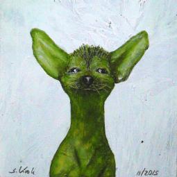 Gunnar, Ölfarbe auf Karton, 10 x 10 cm, 2015