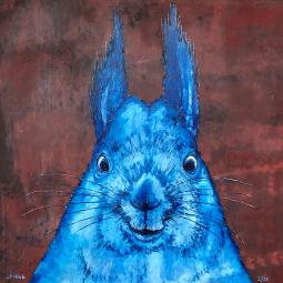Hansi, Ölfarbe auf Karton, 21 x 21 cm, 2021