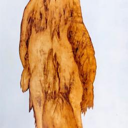 Heiner, Ölfarbe auf Karton, 48 x 130 cm, 2021