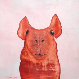 Helmut, Ölfarbe auf Karton, 21 x 21 cm, 2018