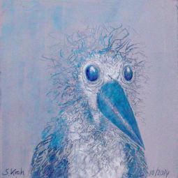Herta, Ölfarbe auf Karton, 10 x 10 cm, 2014