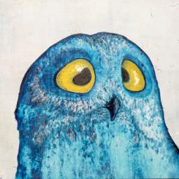 Karl-Friedrich, Ölfarbe auf Karton, 10 x 10 cm, 2019