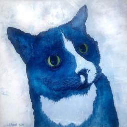 Karlchen, Ölfarbe auf Karton, 21 x 21 cm, 2021