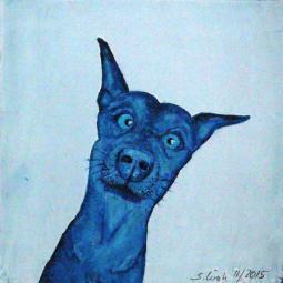 Leopold, Ölfarbe auf Karton, 10 x 10 cm, 2015