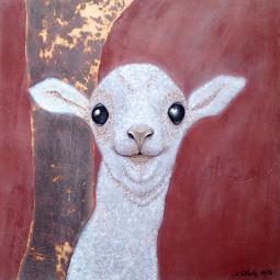 Loreen, Ölfarbe auf Karton, 21 x 21 cm, 2016