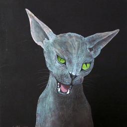 Lucy, Ölfarbe auf Karton, 21 x 21 cm, 2016