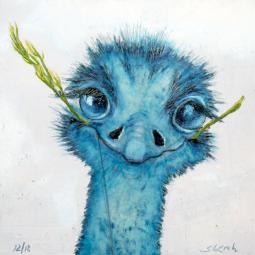 Malte, Ölfarbe auf Karton, 10 x 10 cm, 2018