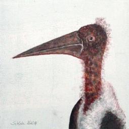 Marabu 01, Ölfarbe auf Karton, 21 x 21 cm, 2014