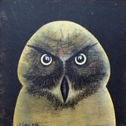 Marcel, Ölfarbe auf Karton, 15 x 15 cm, 2016