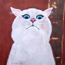 Mary-Lou (Marie-Louise), Ölfarbe auf Karton, 21 x 21 cm, 2016