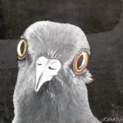 Randolf, Ölfarbe auf Karton, 15 x 15 cm, 2018