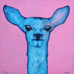 Renate, Ölfarbe auf Karton, 21 x 21 cm, 2016