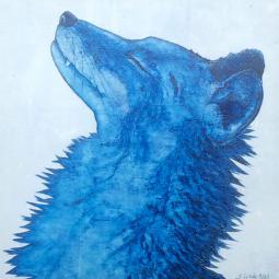 Samantha, Ölfarbe auf Karton, 21 x 21 cm, 2021