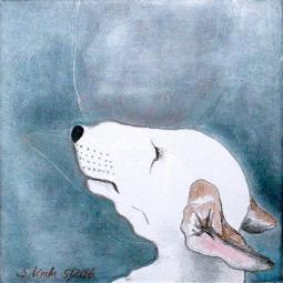 Siegfried, Ölfarbe auf Karton, 10 x 10 cm, 2016