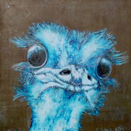 Silvio, Ölfarbe auf Karton, 10 x 10 cm, 2019