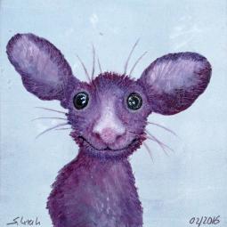 Sören, Ölfarbe auf Karton, 10 x 10 cm, 2016