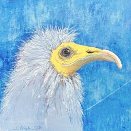 Wanda, Ölfarbe auf Karton, 48 x 130 cm, 2021