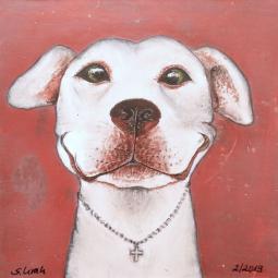 Tina, Ölfarbe auf Karton, 15 x 15 cm, 2019