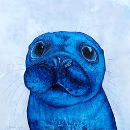 Toni, Ölfarbe auf Karton, 21 x 21 cm, 2021