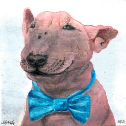 Torben, Ölfarbe auf Karton, 11 x 11 cm, 2022
