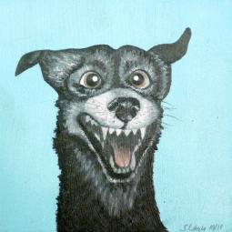 Walther, Ölfarbe auf Karton, 15 x 15 cm, 2018