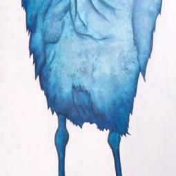 Winfried, Ölfarbe auf Karton, 48 x 130 cm, 2021