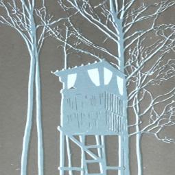 Schöne Aussichten, grau - braun, 20 x 37 cm, 2018