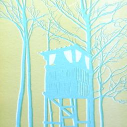 Schöne Aussichten, hellblau - gelb, 20 x 37 cm, 2018