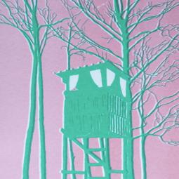 Schöne Aussichten, rosa - grün, 20 x 37 cm, 2018